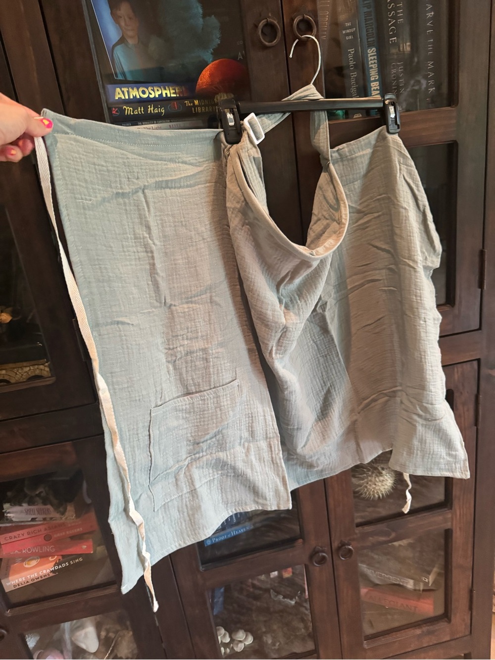 New Light Sage Nursing Cover - Soft Textured Muslin - Picture 2 of 10
